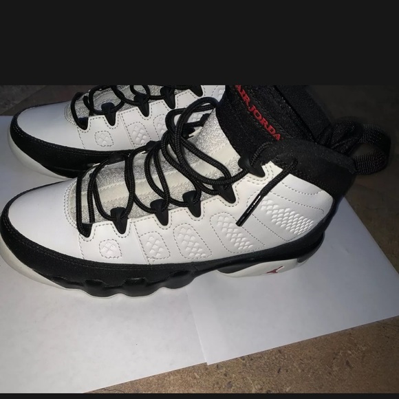 Jordan 9 retro OG Space Jam 2016 white red black size 5 grade school - Picture 6 of 11